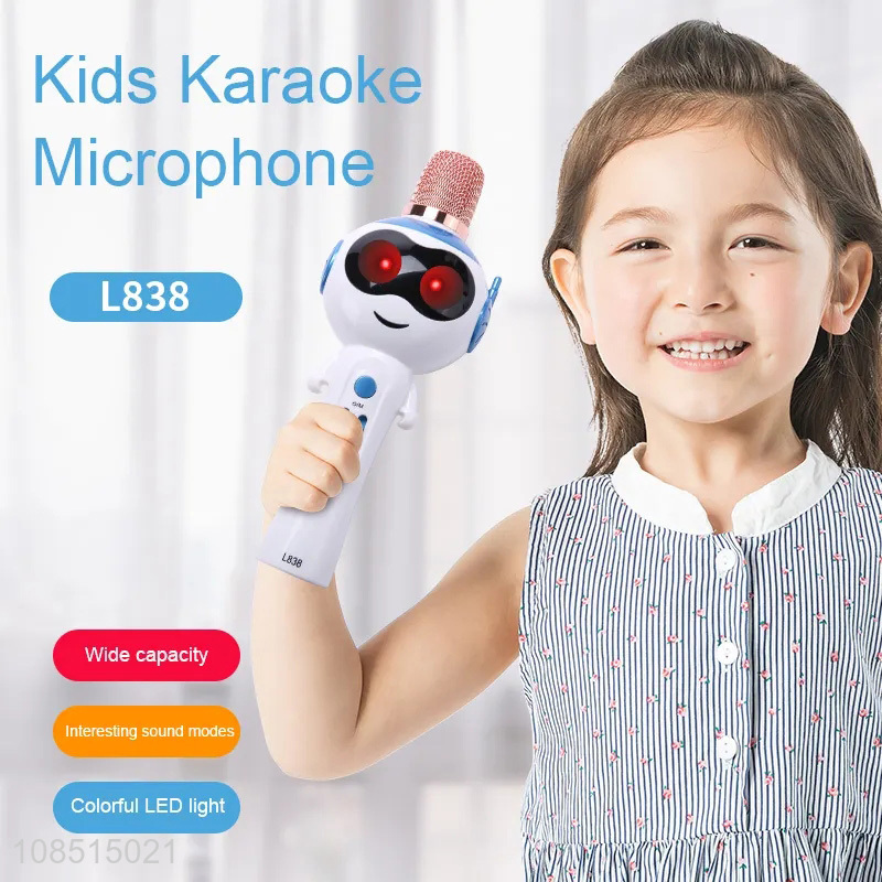 Factory price wireless kids karaoke microphone children singing microphone