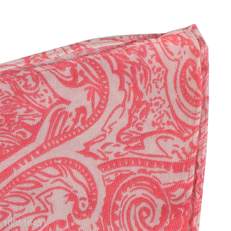 Recent design paisley print polyester scarf summer thin shawl