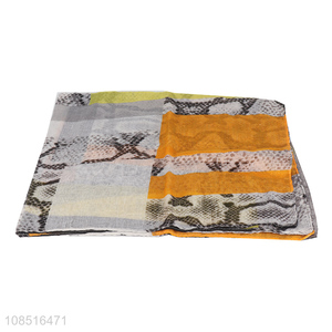 Wholesale lightweight thin long snakeskin printed scarf for women