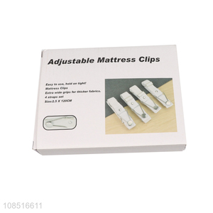 Wholesale 4pcs adjustable mattress clips bed sheet holder clips