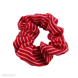 Wholesale striped prints elastic women hair scrunchies hair bands