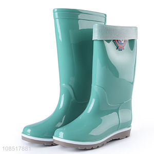 Top selling reusable women waterproof thickened rain boots wholesale