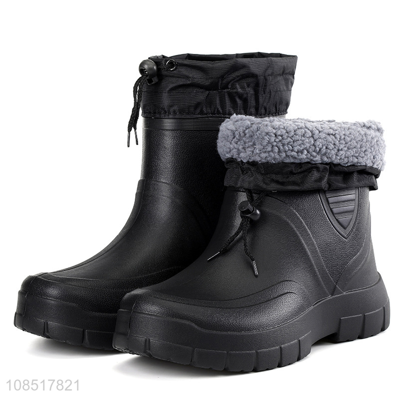 China factory winter warm men anti-slip rain boots for sale
