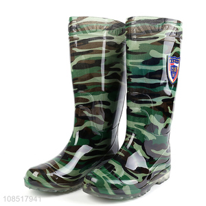 Top quality men waterproof working safety gumboots rain boots