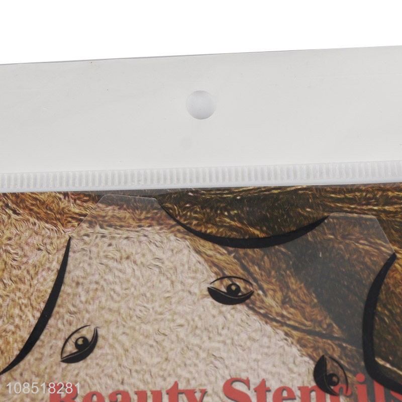 Wholesale women beauty stencil reusable eyeshadow stencil card