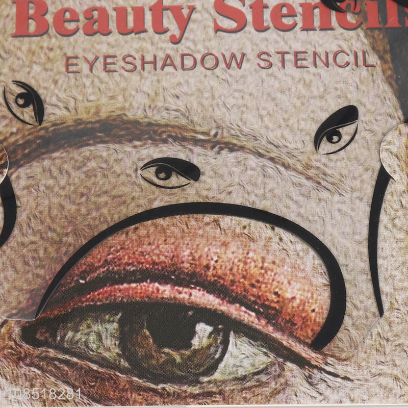Wholesale women beauty stencil reusable eyeshadow stencil card