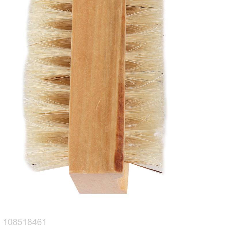 Wholesale double sided soft bristle wooden nail brush nail tools