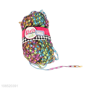 Low price polyester colorful hand knitting yarn for scarf