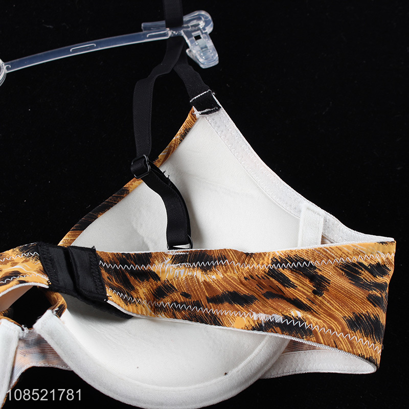 Wholesale leopard print bras adjustable wired bra for women