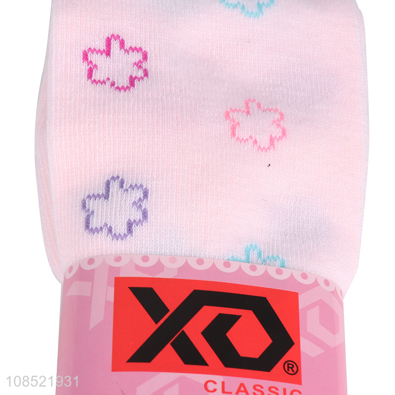 Popular products kids pink cotton socks panty hose socks