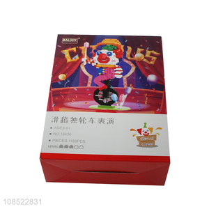 Wholesale educational clown buiding blocks toy for kids age 6+