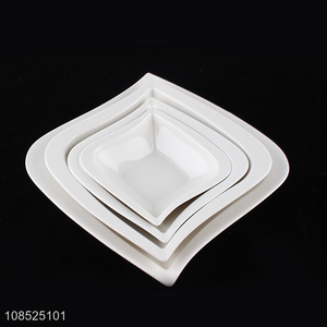 Good sale white ceramic decorative plate dishes for decoration