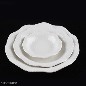 Factory supply white wedding ceramic dinner plate for tableware