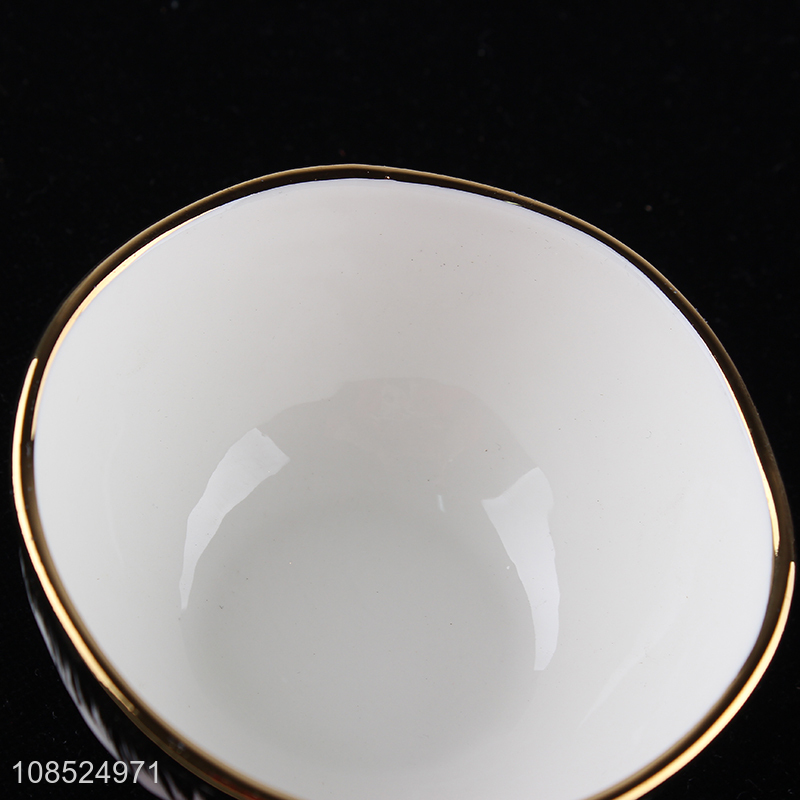 Hot products round household ceramic bowl rice bowl for tableware