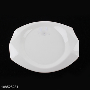 Good sale white household ceramic decorative plate dishes