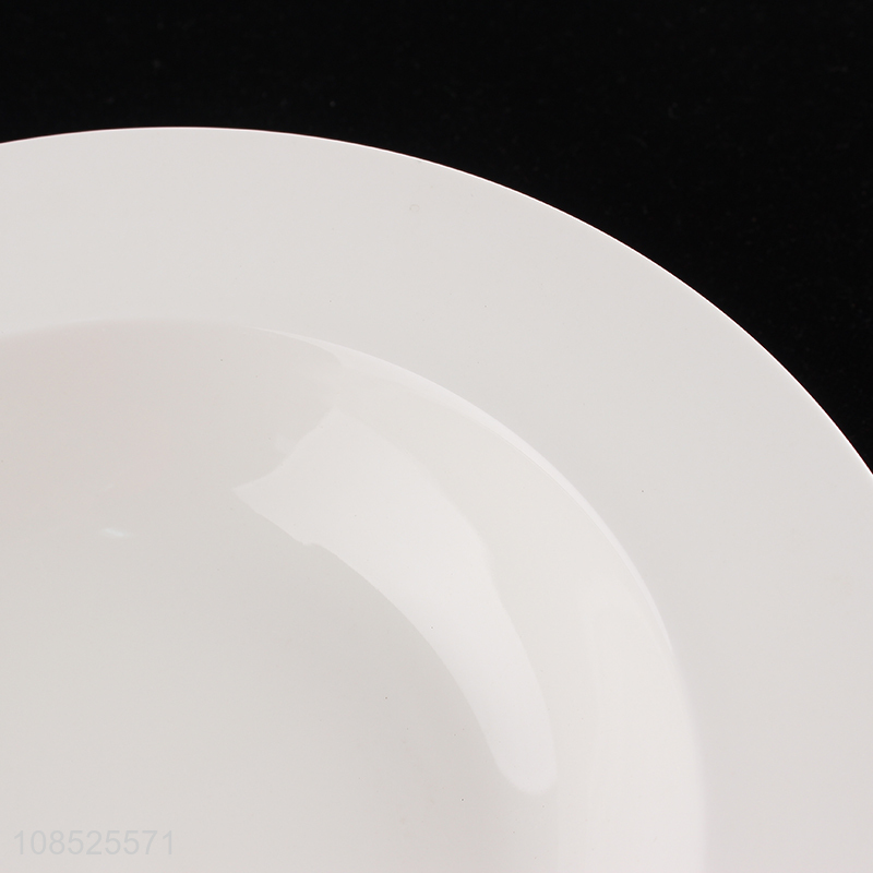 Factory price white ceramic tableware plate salad plate for sale