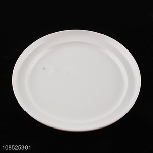 Best price round white ceramic plate for dinnerware