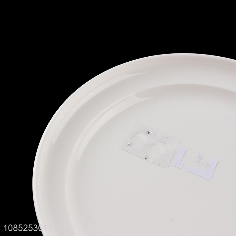 Best price round white ceramic plate for dinnerware