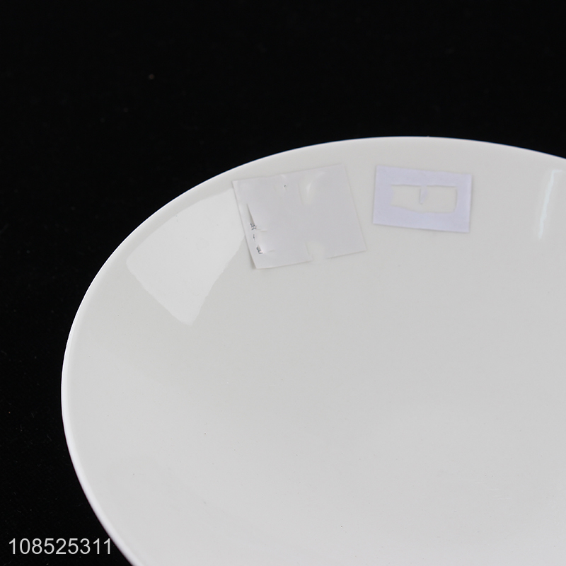 New products round ceramic plate white dishes for sale