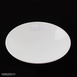 New products round ceramic plate white dishes for sale