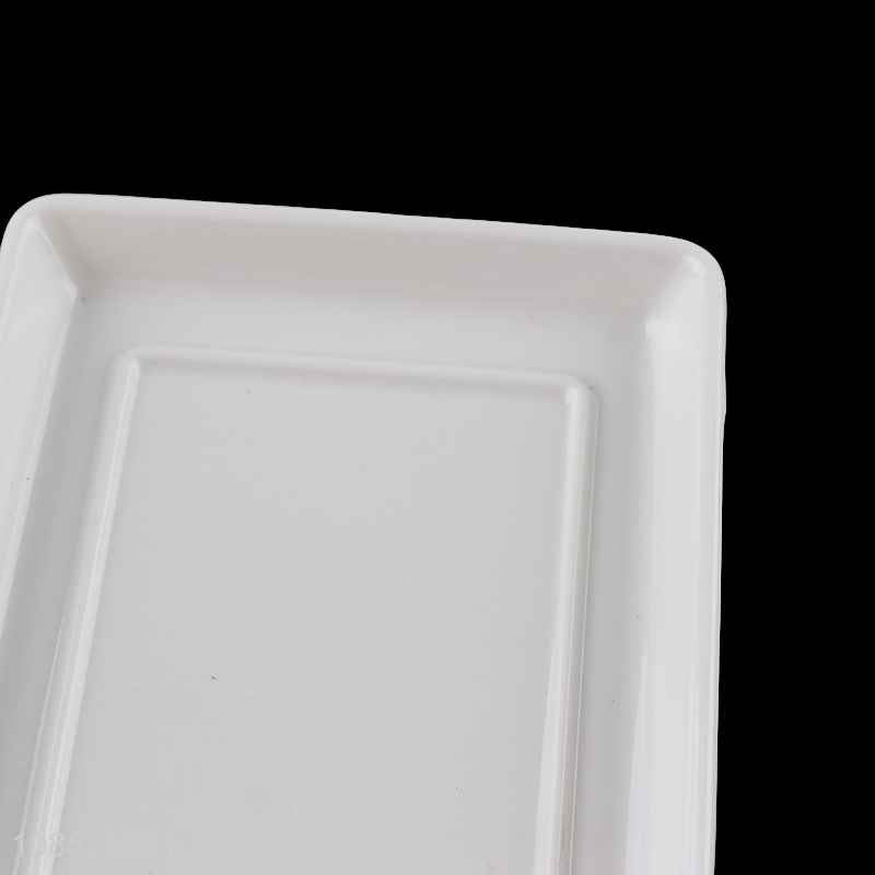 China wholesale white ceramic butter dishes with lids