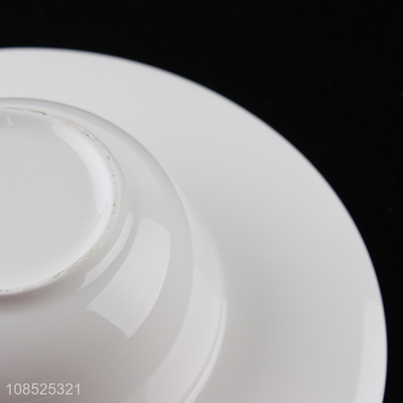 Top quality white ceramic plate durable dishes for dinnerware