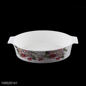 Yiwu factory flower pattern  ceramic plate tableware dishes