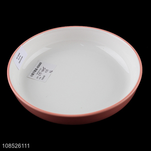 Factory supply ceramic plate pasta salad plate wholesale