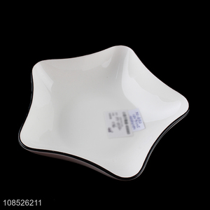 High quality star shaped ceramic serving plate salad plate