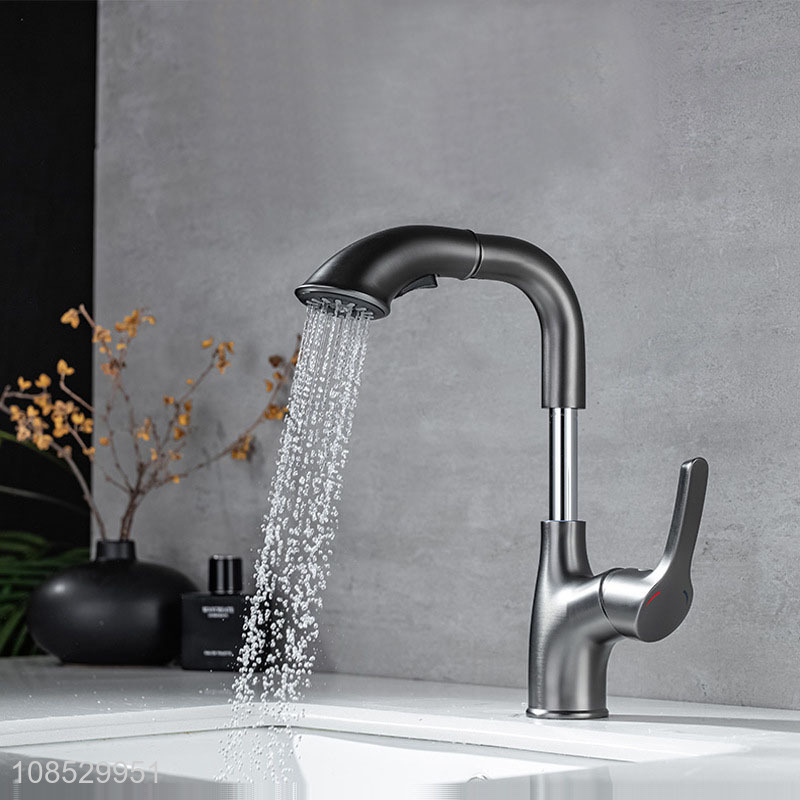 Wholesale pull out faucet kitchen sink faucet with pull down sprayer