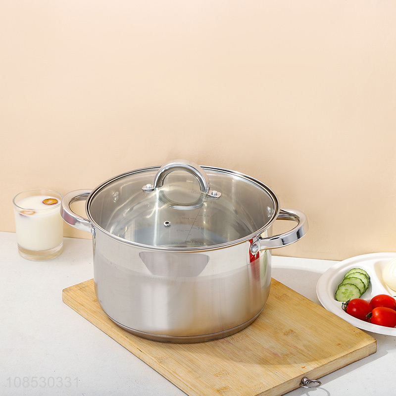 Wholesale kitchen cookware stainless steel soup & stock pot with lid