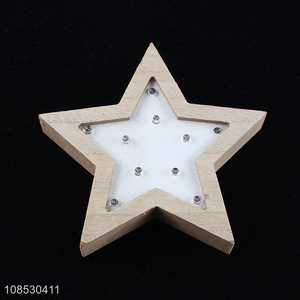 China factory star shape wooden crafts ornaments for sale