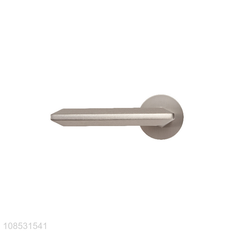 Wholesale interior bedroom door handle lock nickel brushed wood handle lock