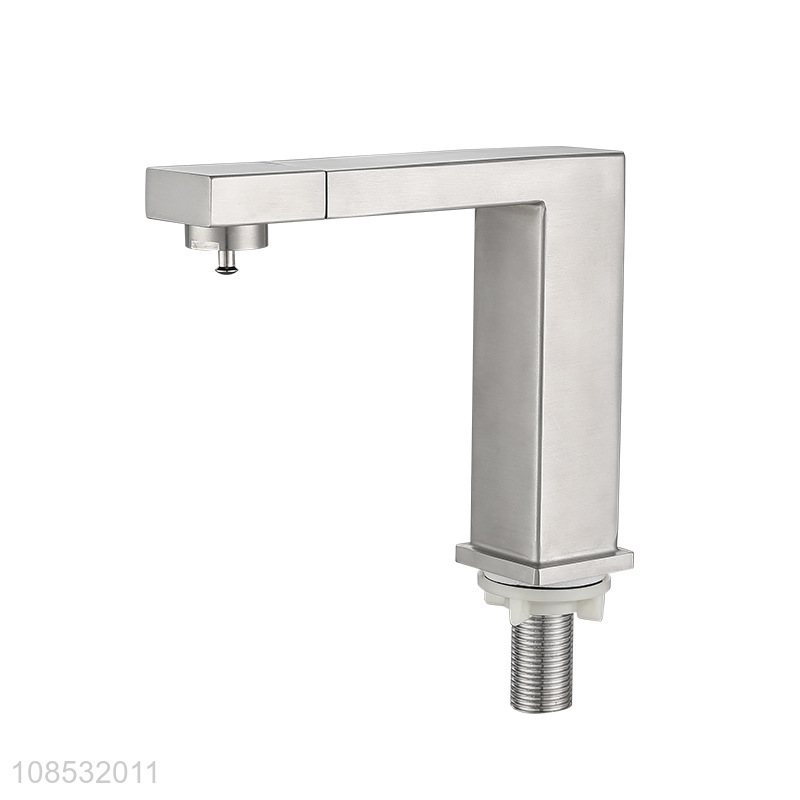 China wholesale stainless steel rotatable bathroom sink faucet