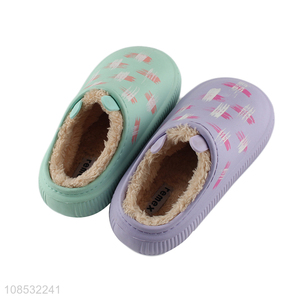 Wholesale kids winter warm slippers anti-slip waterpoof house slippers
