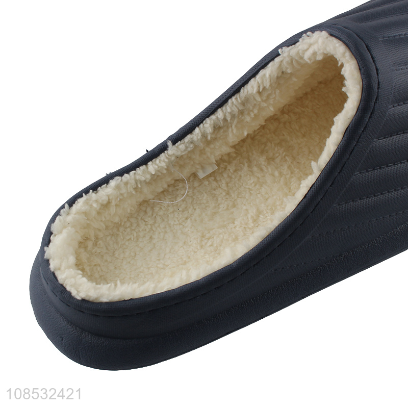 Wholesale winter fuzzy slippers indoor slides home slippers for men