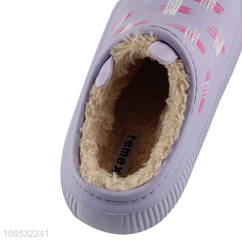 Wholesale kids winter warm slippers anti-slip waterpoof house slippers