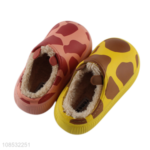 Good quality kids winter slippers comfy indoor bedroom slippers