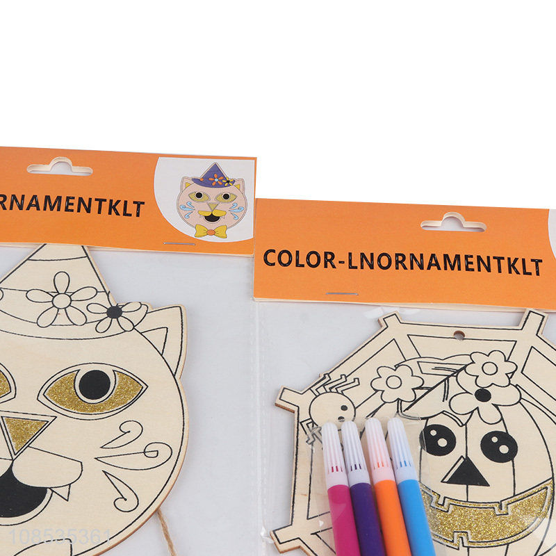 New products DIY painting hanging wooden Halloween decoration