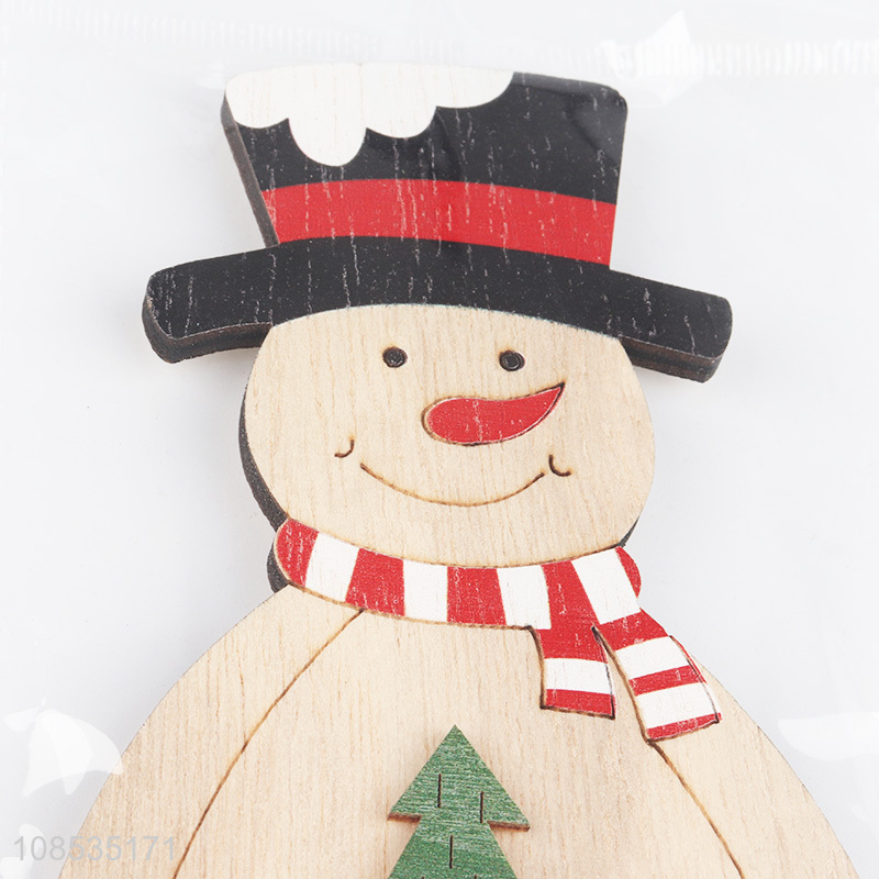 Hot selling Christmas tabletop decoration painted wooden crafts