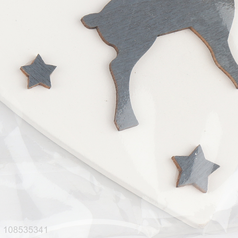 Wholesale handmade laser cut wooden hanging Christmas decoration