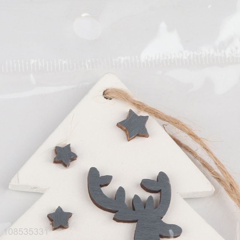 Good quality Christmas tree hanging painted wooden ornaments