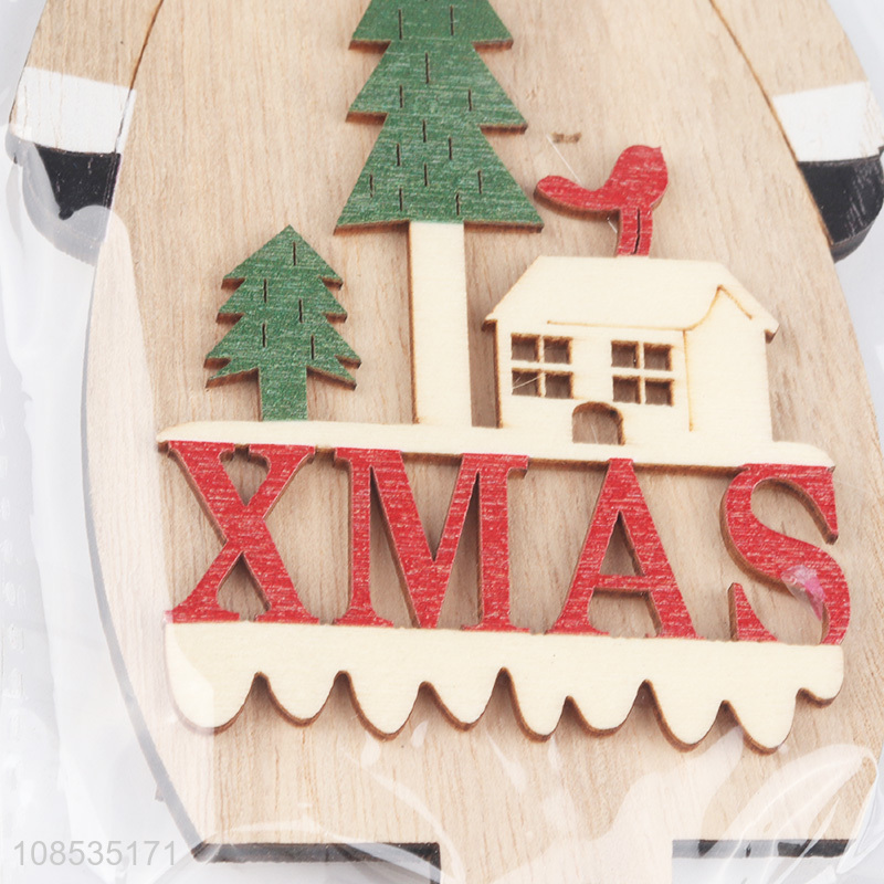 Hot selling Christmas tabletop decoration painted wooden crafts