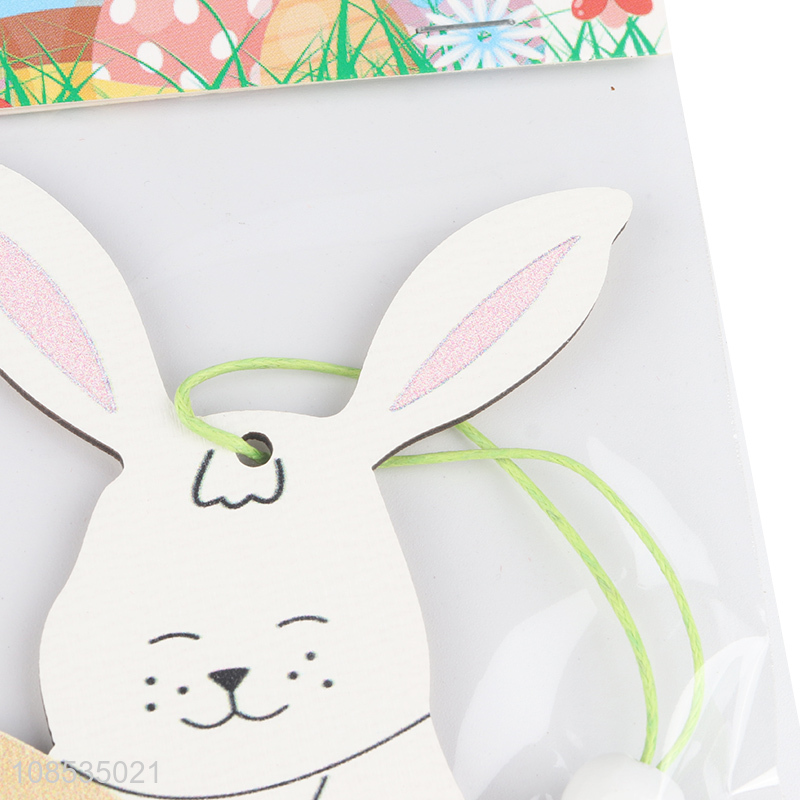 Wholesale laser cut wooden ornament for Easter tree decoration