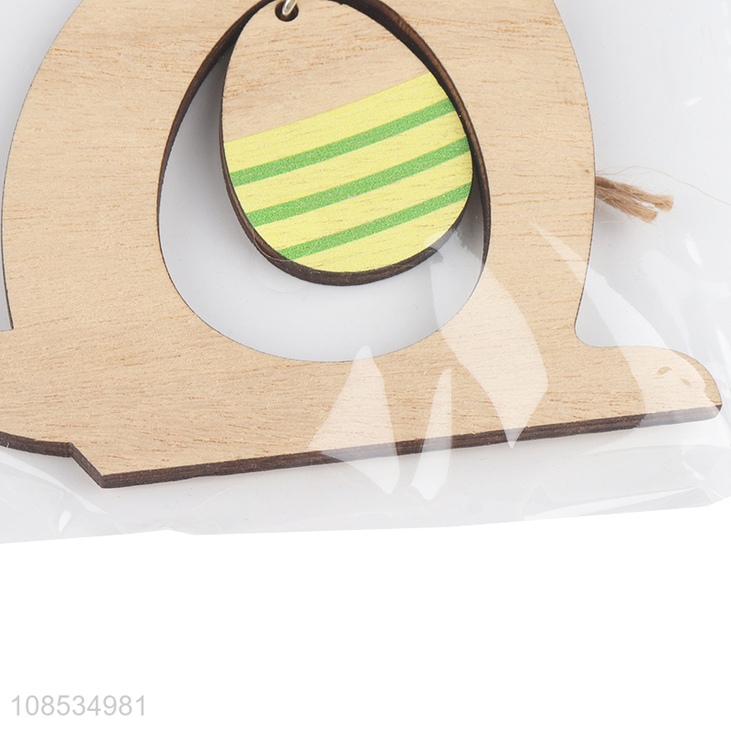 Factory supply wooden hanging Easter ornaments Xmas tree decor