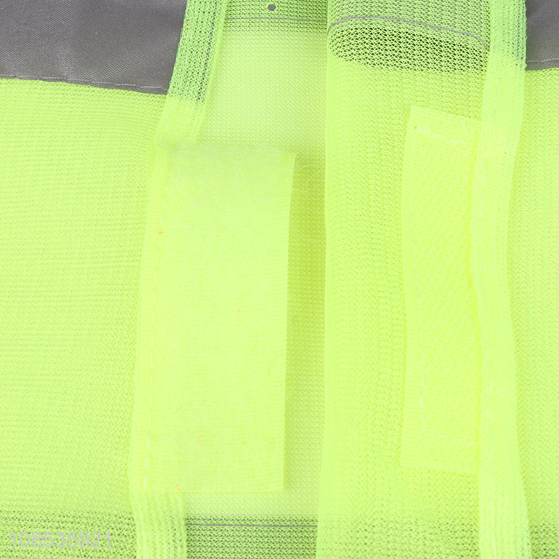 Wholesale reflective safety vest neon yellow vest for construction