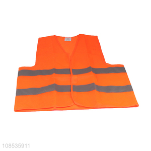 Wholesale reflective safety vest with high visibility silver strips