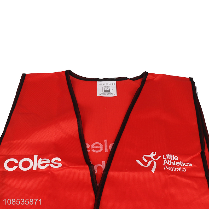 Good quality custom logo advertising vest work volunteer vest