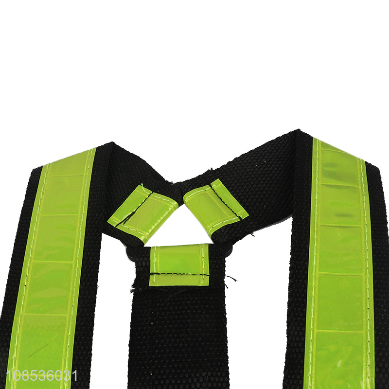 Wholesale adjustable reflective safety vest with high visibility strips