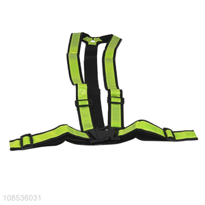 Wholesale adjustable reflective safety vest with high visibility strips